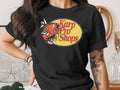 Black t-shirt with "Karp Pro Shops" logo featuring a cartoon fish.