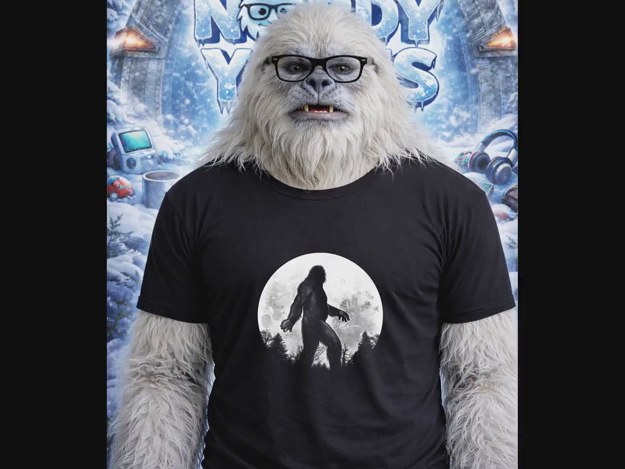 Bigfoot Moon Gift Graphic Tee