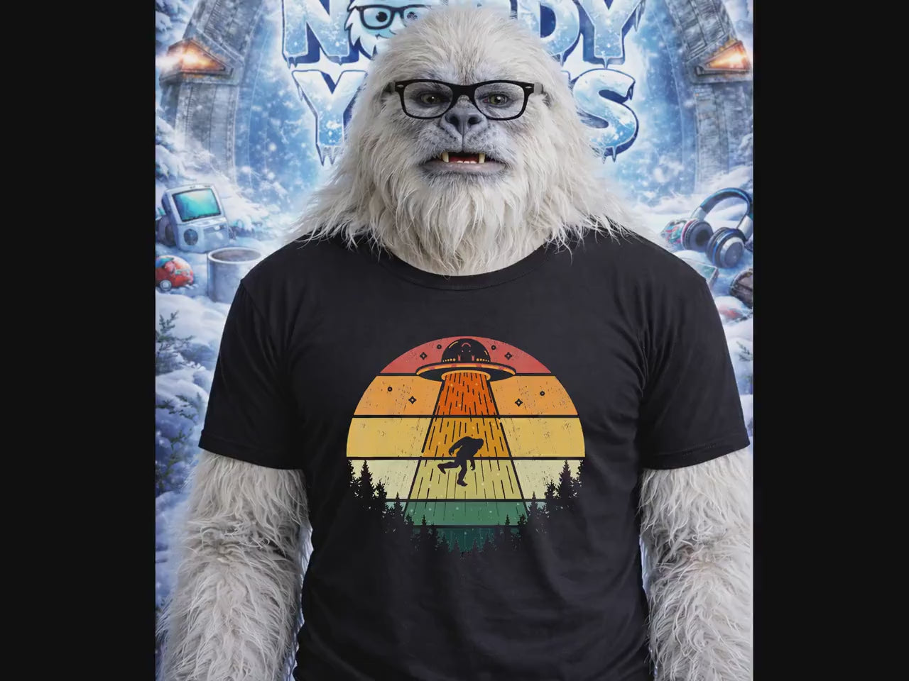 Bigfoot UFO Gift T-Shirt