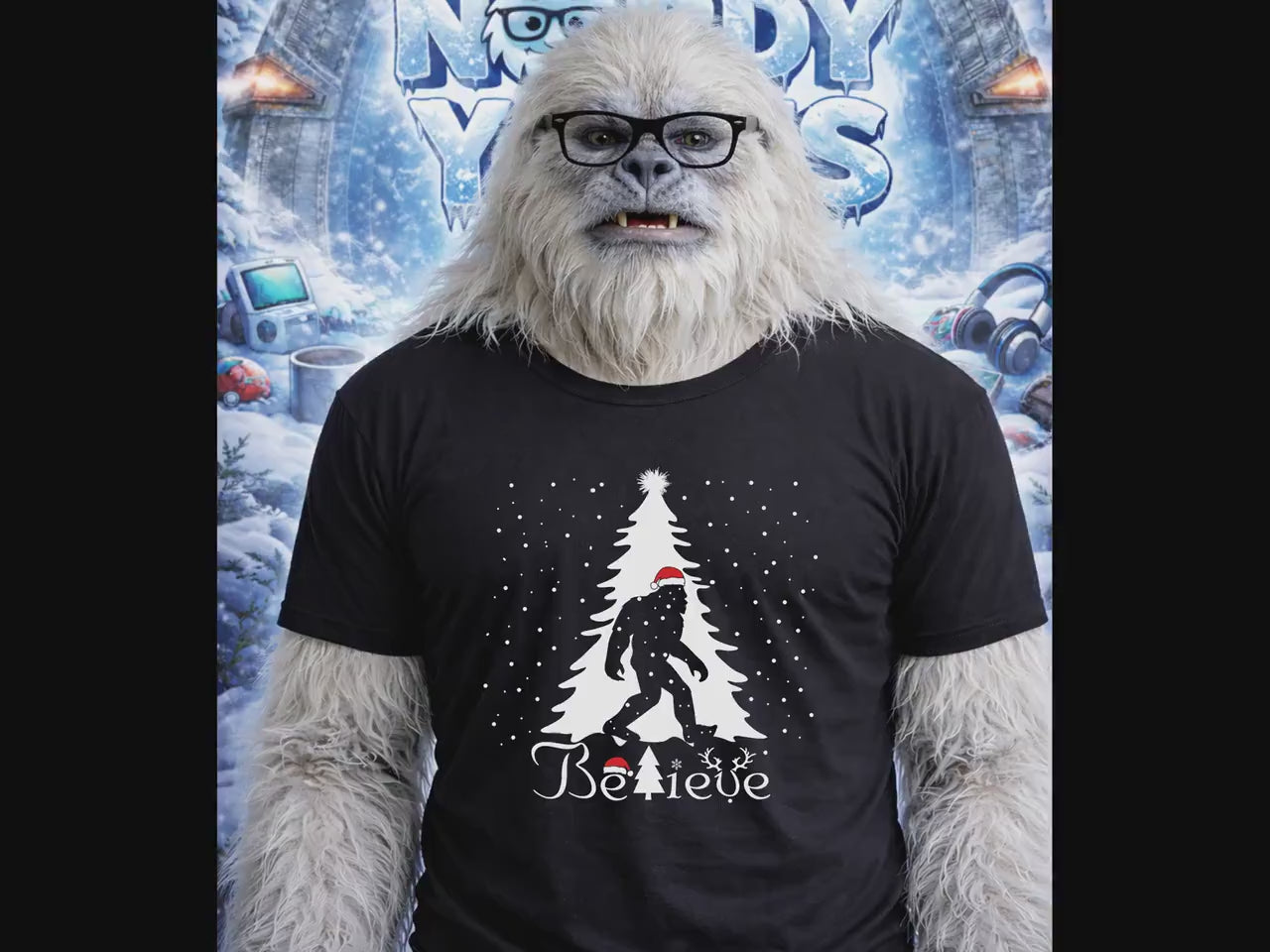 Funny Bigfoot Christmas Tee