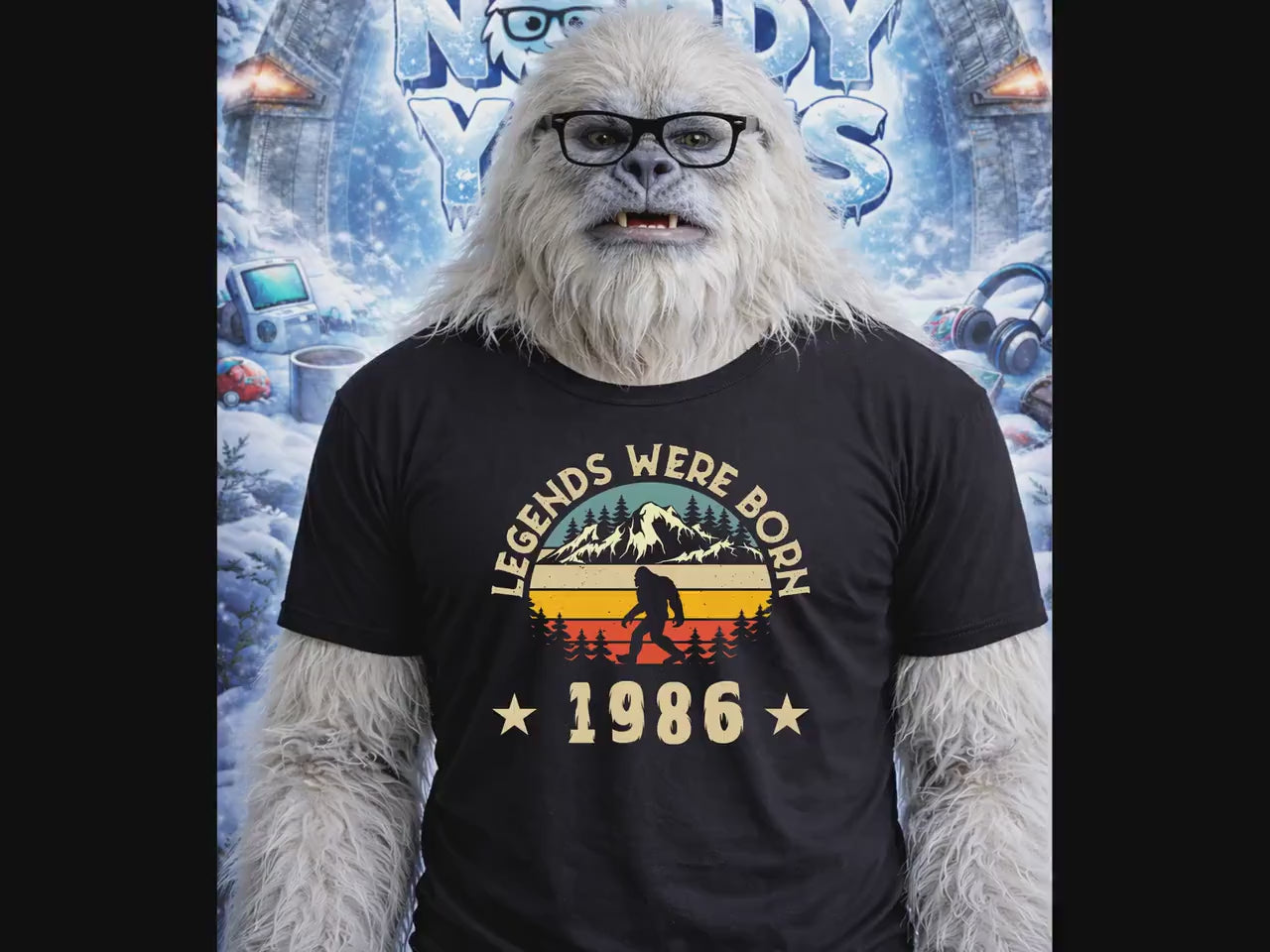 Bigfoot 1986 Birthday Gift Graphic Tee