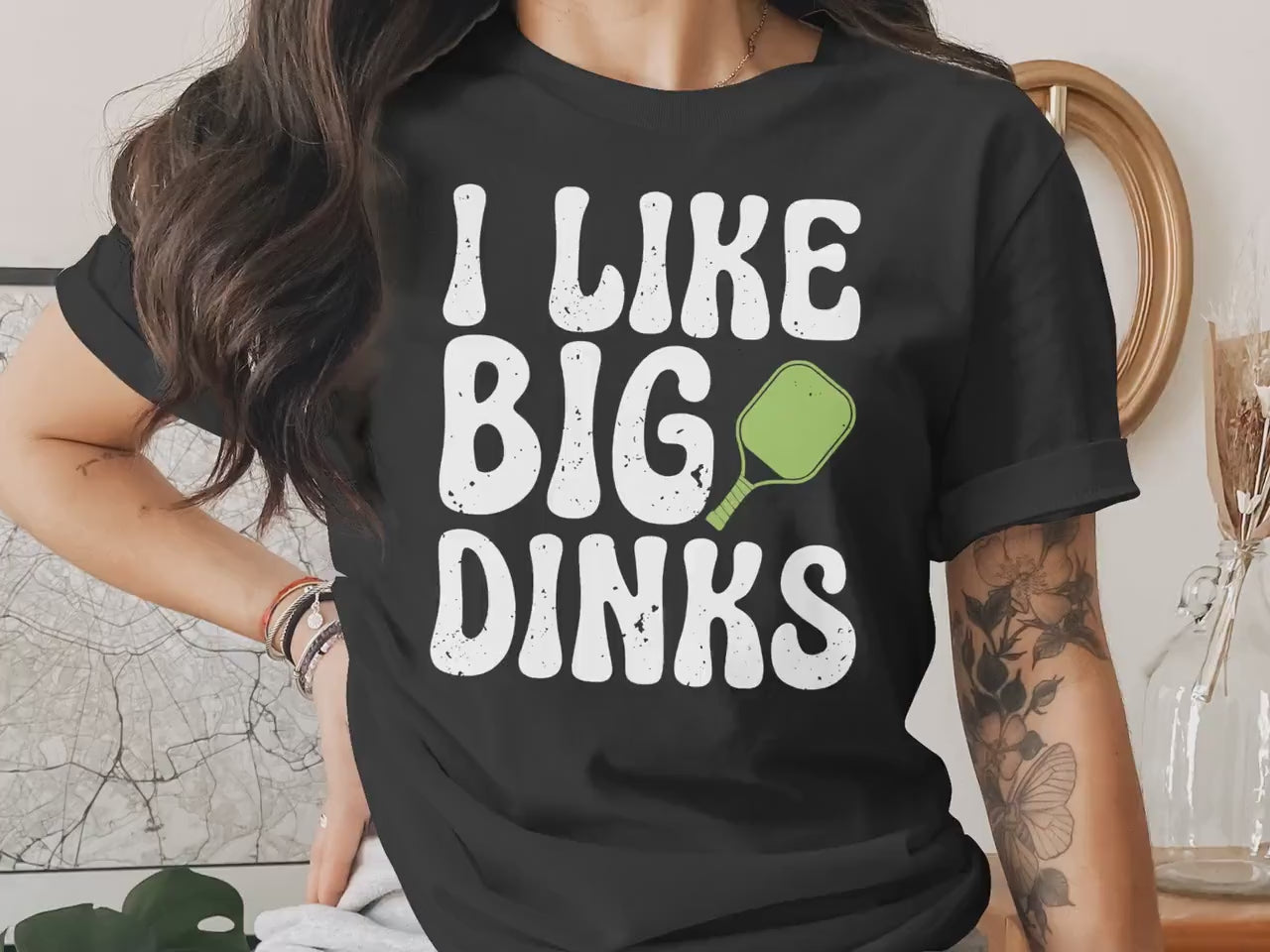 I Like Big Dinks Pickleball Gift Tee