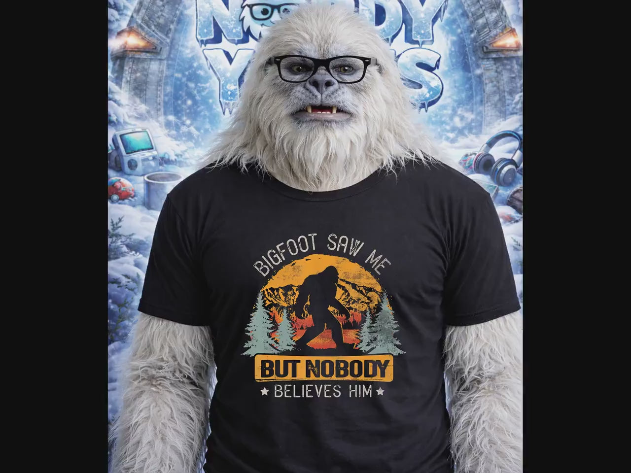 Bigfoot Saw Me Humor Graphic Tee