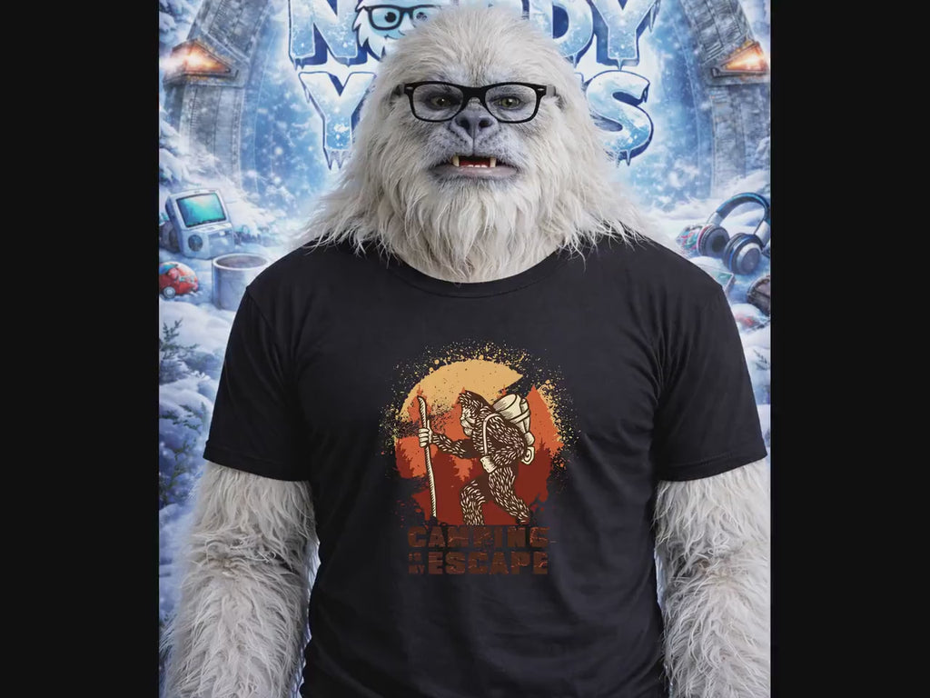 Bigfoot Camping Escape Gift T-Shirt