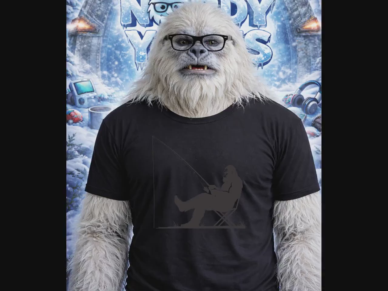 Bigfoot Fishing Gift Graphic Tee