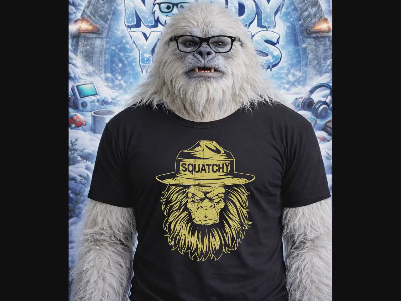 Squatchy Bigfoot Camping Gift T-Shirt