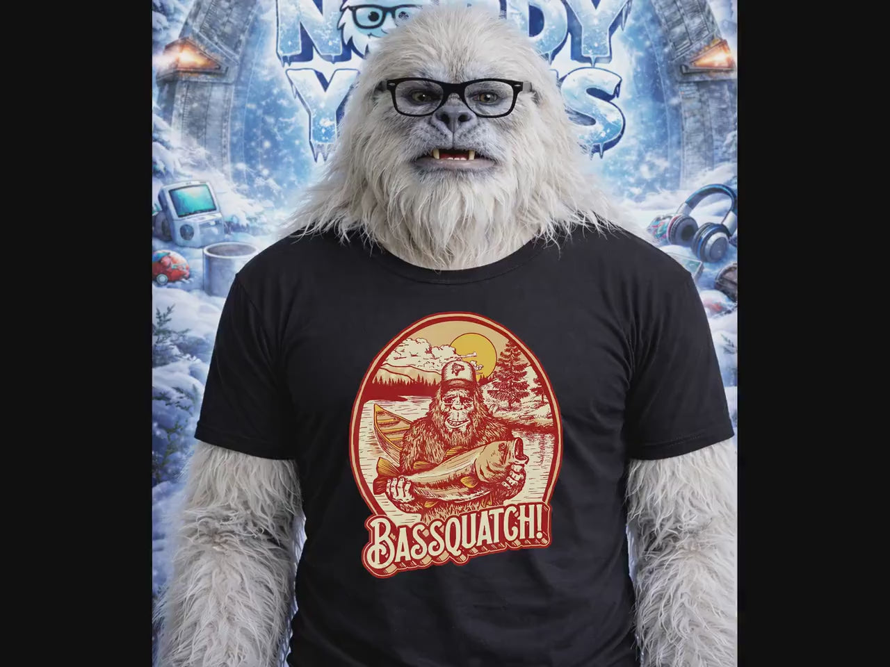 Bassquatch Fishing Gift T-Shirt