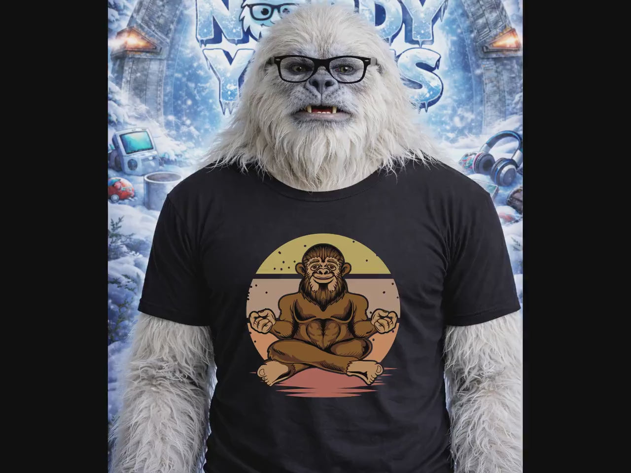 Meditating Bigfoot Funny Gift T-Shirt