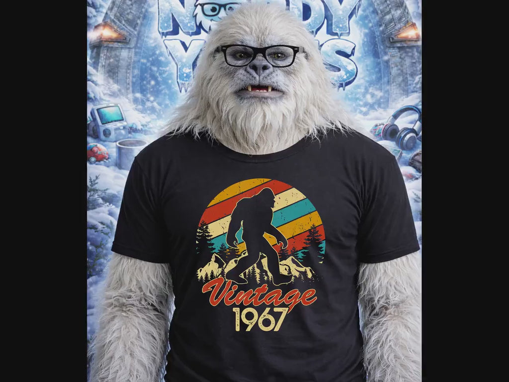 Vintage 1967 Bigfoot Birthday T-Shirt