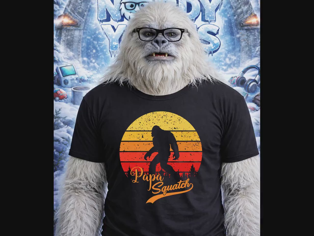 Funny Bigfoot Papa Squatch T-Shirt