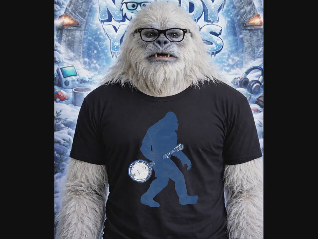 Funny Bigfoot Banjo Gift T-Shirt