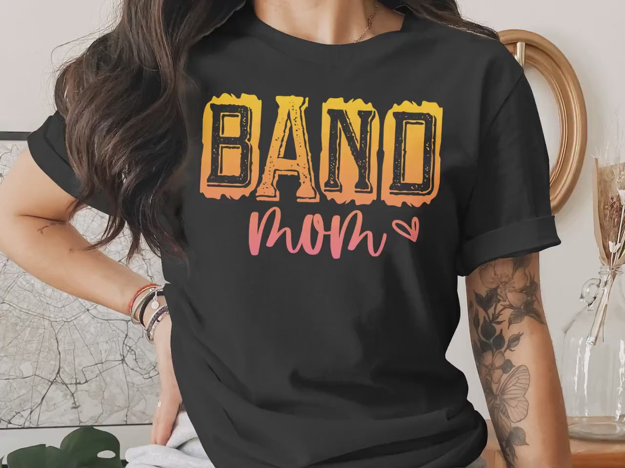 Proud Band Mom Gift Graphic Tee