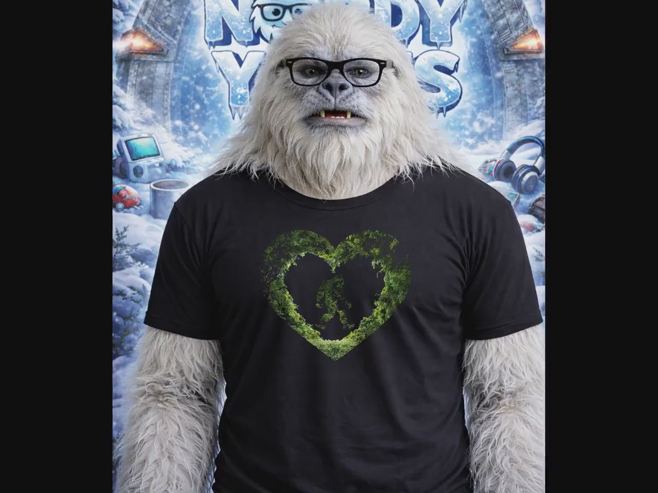 Bigfoot Love Heart T-Shirt