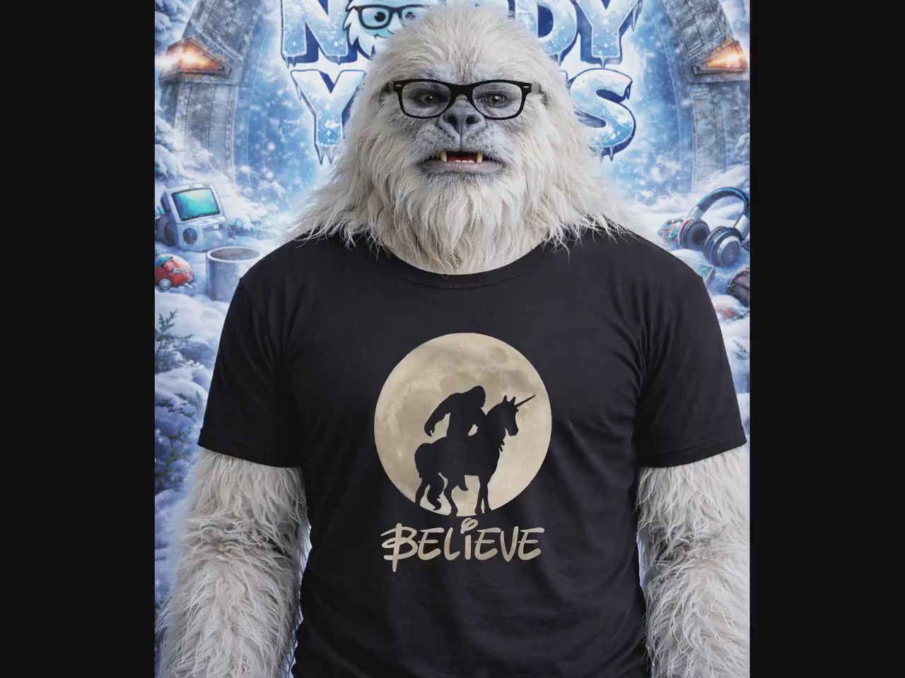 Funny Bigfoot Unicorn Gift T-Shirt