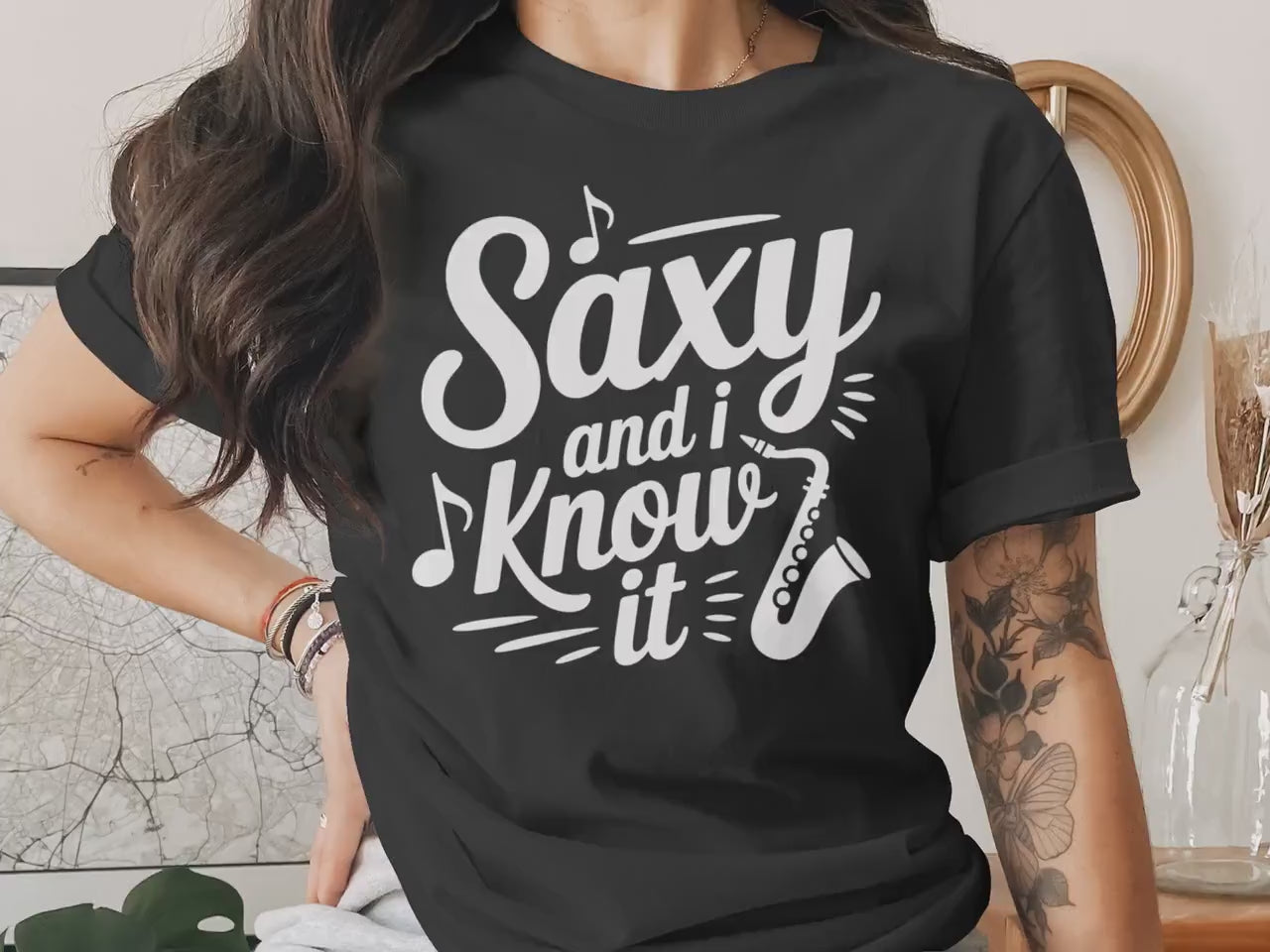 Saxy and I Know It Musician Gift T-Shirt