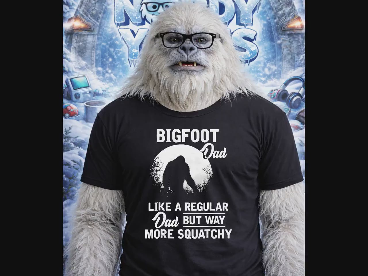 Funny Bigfoot Dad Gift T-Shirt