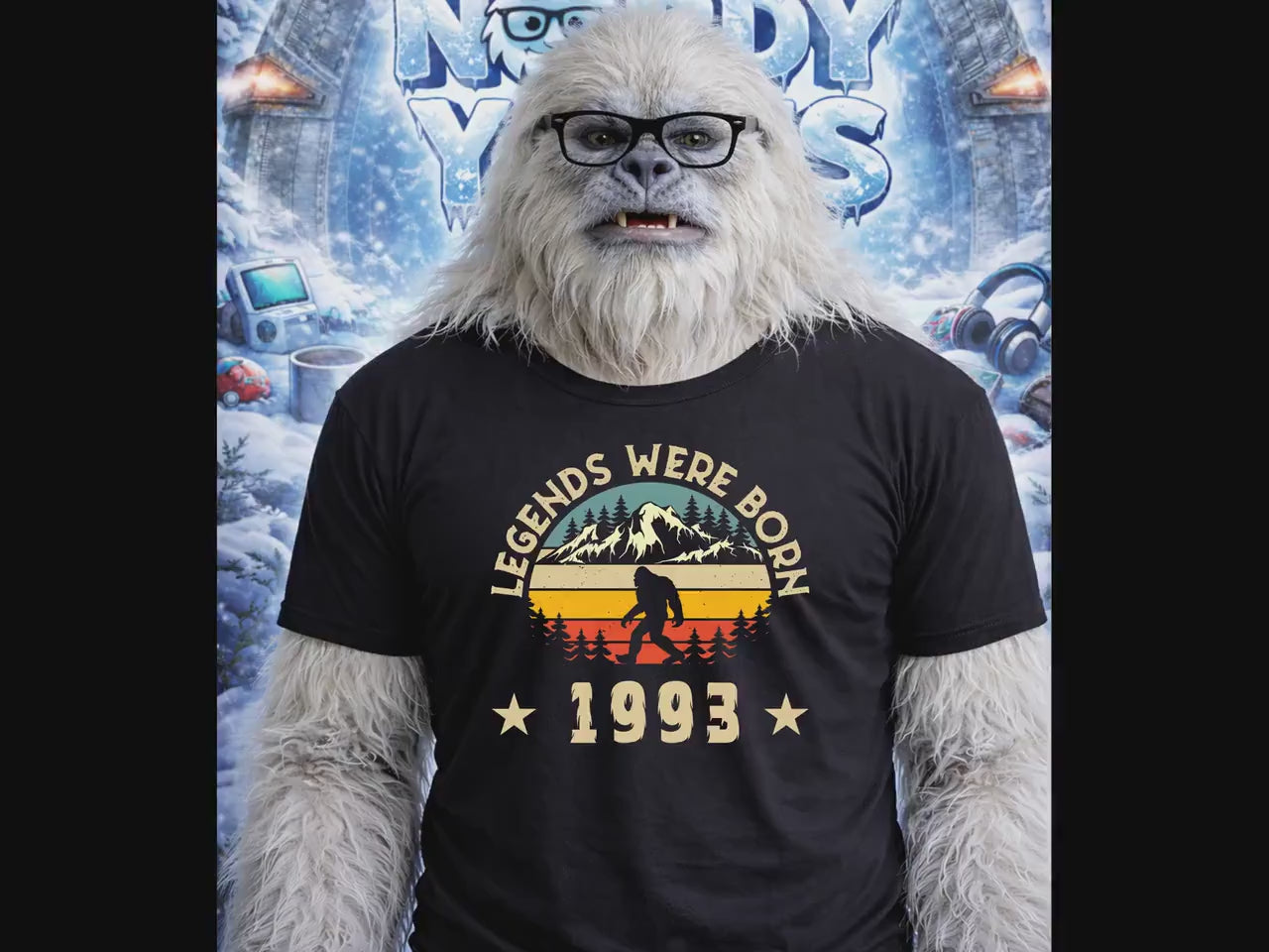 Bigfoot 1993 Birthday Gift T-Shirt